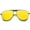 Black-Black / Yellow Mirror, variant on sunglassLA Unisex Large Classic Teardrop Crossbar Mirrored Flat Lens Aviator Sunglasses (Silver-Black / Green Mirror) - 61mm