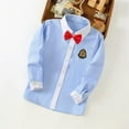thumbnail image 2 of AherBiu Boys Clothes Long Sleeve Button down Shirts for Kids School Uniform Shirt Formal Tops Blouse, 2 of 3