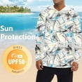 thumbnail image 5 of Lumeqa Men's UPF 50+ Sun Protection Hoodie Shirt Rash Guard Long Sleeve Shirt UV Fishing Outdoor Hiking Swimming Running, 5 of 5