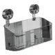 thumbnail image 1 of Estante flotante para baño, estante de almacenamiento para baño, soporte para estante de pared flotante, sin perforaciones, estante de almacenamiento gris negro perfecl Estante flotante para baño, 1 of 8