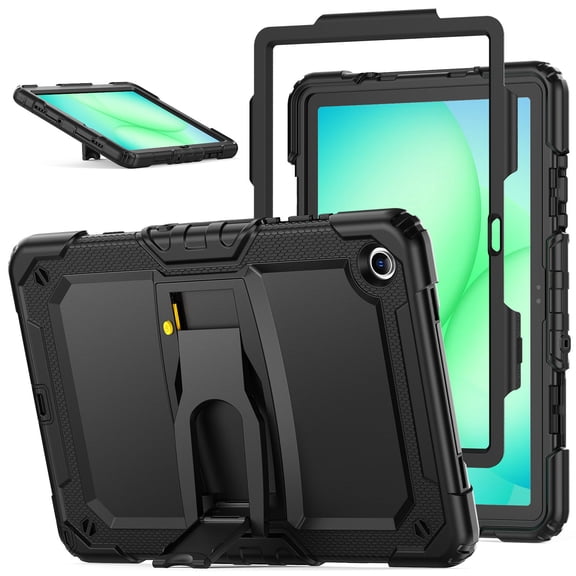 XYX for Samsung Galaxy Tab A9  Plus Case 11 inch (Model: SM-X210/X216/X218), 3in1 Heavy Duty Shockproof Tablet Case with Stand, Shoulder Strap, Black