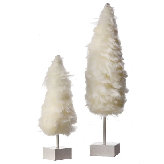 Regency International 8/12" Cotton Candy Tree, Set of 2, White