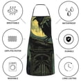 thumbnail image 6 of Yiaed MoonNight Sky Crow Print Kitchen Apron with Hand Wipe Pockets,Big Pocket,Aprons for Women with Pockets, Waterproof for Cooking Baking, 6 of 7