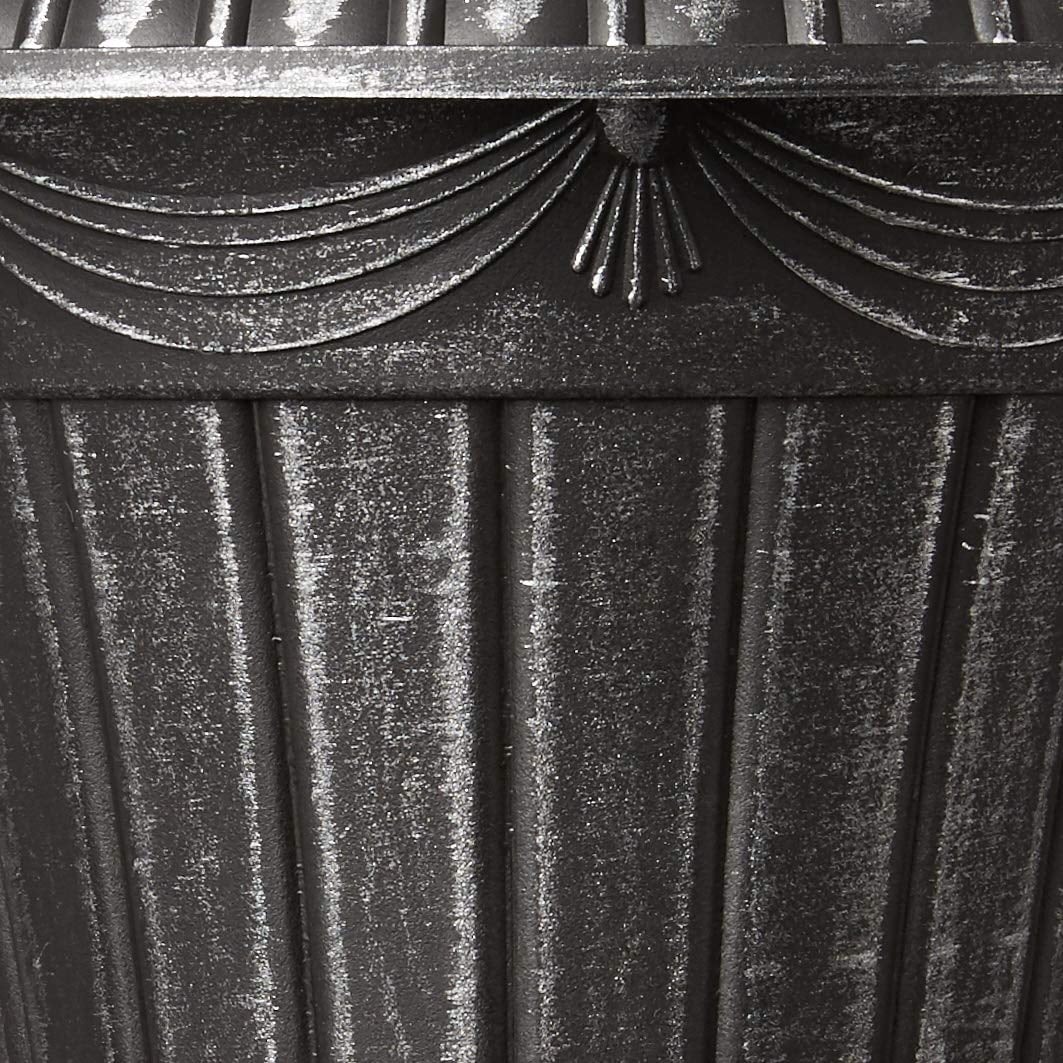 Classic Traditional Plastic Urn Planter Indoor Outdoor Garden Decor Flower Pot Vase 10x12 Black
