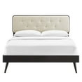 thumbnail image 5 of Modway Bridgette King Wood Platform Bed With Splayed Legs in Black Beige, 5 of 10