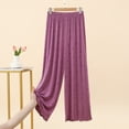 thumbnail image 5 of Bovxnpu Women's Pajama Pants Sleep Lounge Pants Summer Thin Cotton Star Print Loose Ruffle Elastic Waist Wide Leg Loungewear Pants, 5 of 5