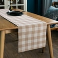 thumbnail image 1 of Qucyy Table Runner - 13 x 72 Inch, Buffalo Check Table Runner Machine Washable Table Table Decoration (Brown and White Check) Brown and White Check, 1 of 5