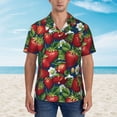 thumbnail image 4 of Daiia Strawberry2 Hawaiian Shirt for Men Gentle Cotton Regular Short Sleeve Casual-3X-Large, 4 of 9