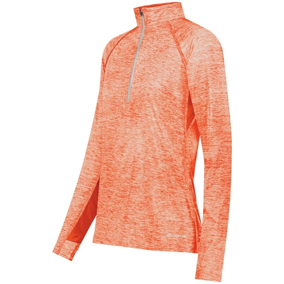 Holloway Sportswear M Womens Electrify Coolcore® 1/2 Zip Pullover Orange Heather 222774