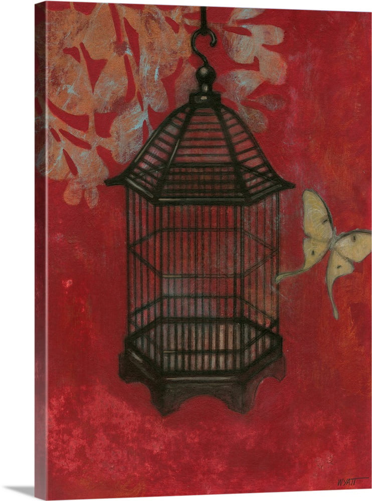 Great BIG Canvas | "Asian Bird Cage II" Canvas Wall Art - 18x24