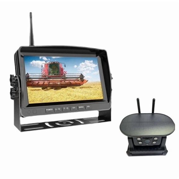 Wireless Magnetic Solar Backup Camera, 9Inch Car Monitor, Cameras Wireless System for RVs Campers Trucks