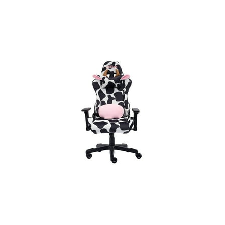 Cow Print Gaming Chair - Reclining Ergonomic Swivel PC Game Chair