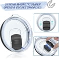 thumbnail image 4 of 2 Pack 20 oz Tumbler Lid for Yeti Lids with 3 Magnetic Slider Replacement，Replacement Lids Compatible for YETI 20 oz Tumbler, 10/24 oz Mug, 10 oz Lowball，Rambler，Old Style Coffee Tumbler, 4 of 7