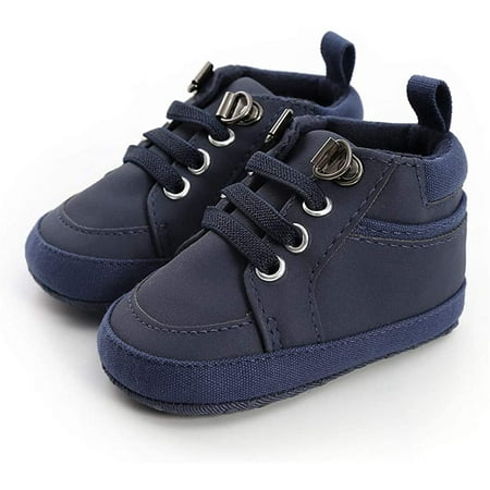 

QWZNDZGR Baby Boys Girls Sneakers Toddler Dress Shoes Soft Rubber Sole Infant Moccasins Newborn Oxford First Walker Crib Shoes