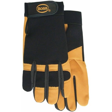 Boss Gloves 4048M Medium Black and Gold Premium Goatskin Boss Guard ...