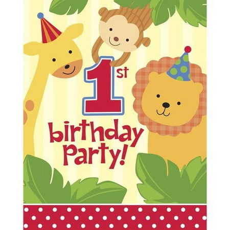 Zoo Jungle Invitations w/ Envelopes (8ct)