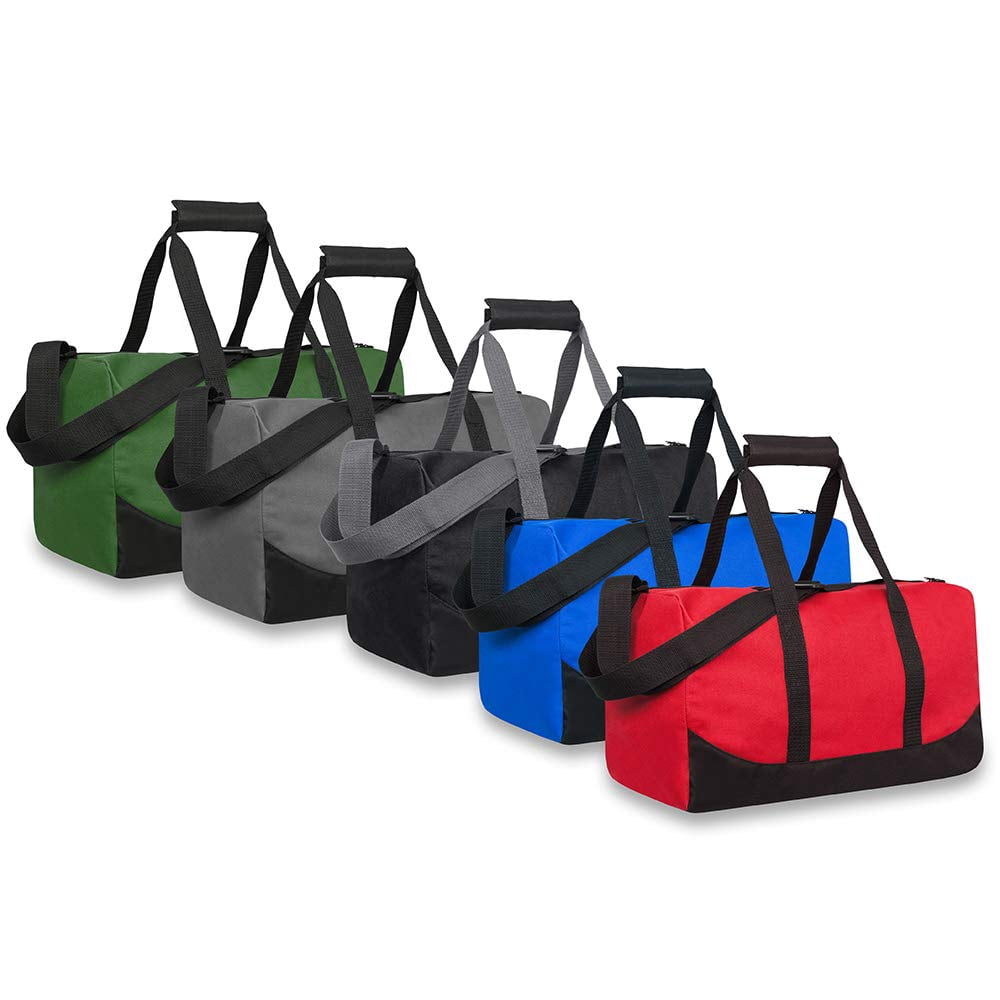 24 Pack 30 Liter Capacity Unisex Duffel Bags with Handle and Luggage Shoulder Strap for Gym, Travel and Commuting in Assorted Colors