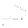 thumbnail image 4 of United Pacific 10637 Quarter Fender Bracket   Stainless Steel, Tube Design, 4 of 4
