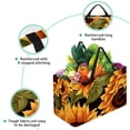 thumbnail image 3 of Sunflower seamless printing Large Capacity Reusable Oxford Cloth Storage Bin: Foldable Storage Bag, Picnic Basket, and Storage Box, 3 of 7