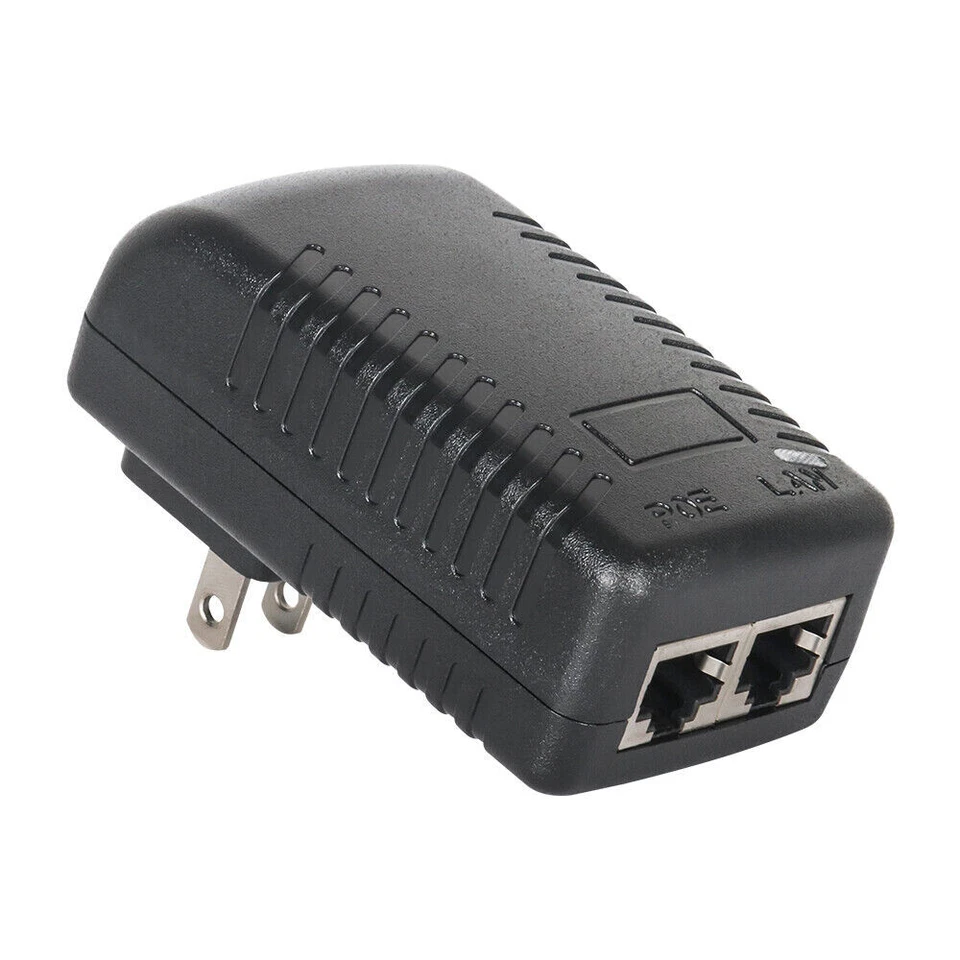 2Pc Poe Injector 48V 0.5A Power Over Ethernet Adapter For Poe Ip Camera Switch