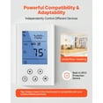 thumbnail image 3 of VEVOR 7-Day Programmable Thermostat, Home Thermostats for Radiant Underfloor Heating Cable,Heat Pump, Built-in GFCI & Sensitive Sensor, LED Screen with Backlight,Energy-Efficient,White, 3 of 9