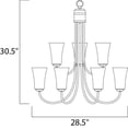 thumbnail image 2 of 10046FTSN Maxim Lighting Logan-Nine Light 2-Tier Chandelier in Modern style-28.5 Inches wide by 30.5 inches high-Satin Nickel Finish    -Traditional, 2 of 2