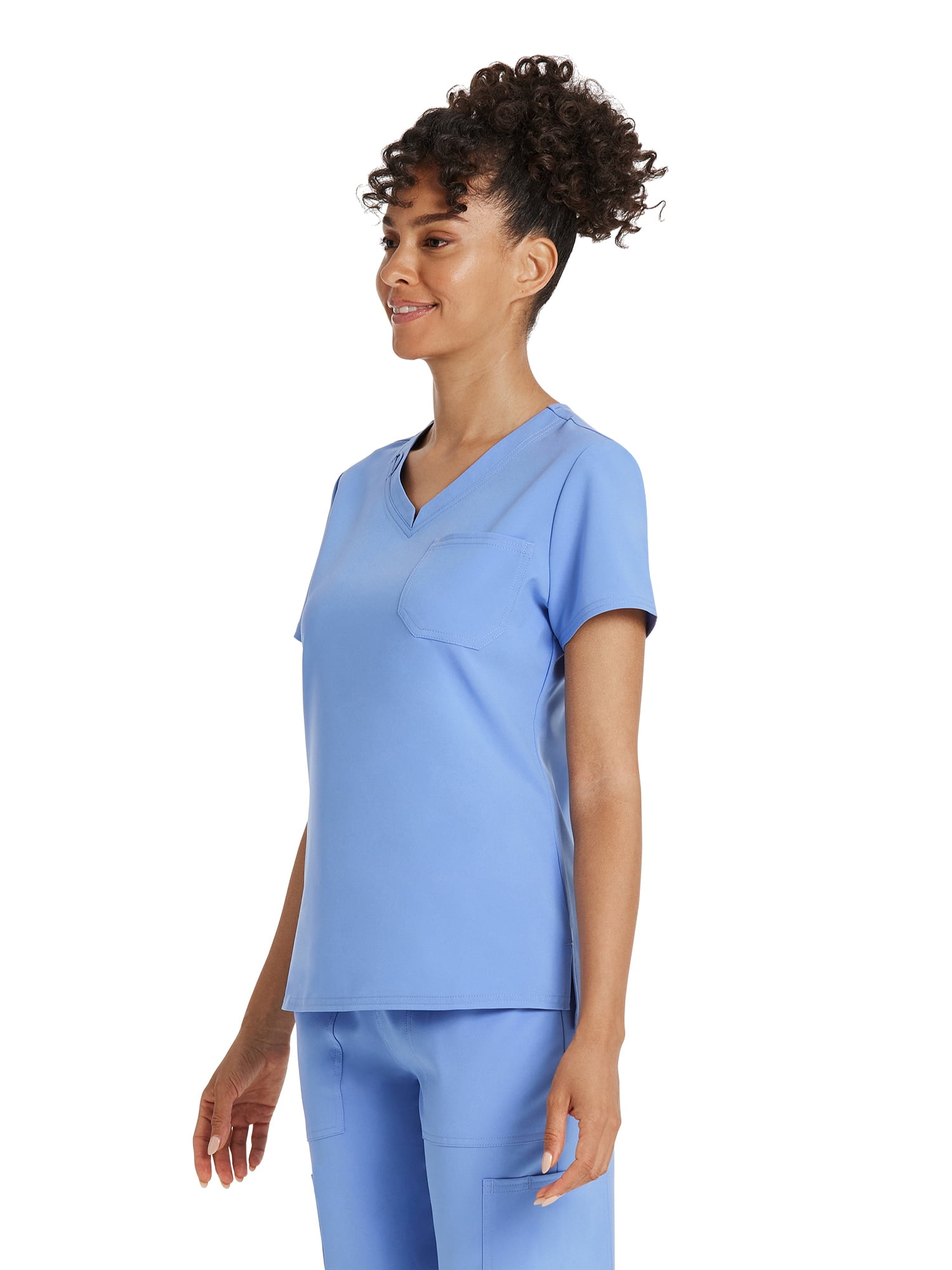 Scrubstar Women's Core Essentials Stretch V-Neck Scrub Top, Sizes XS-3XL