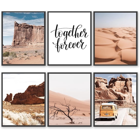 Desert Landscape Art Poster American Mountains View Photography Art Photos Canvas Wall Art Prints for Bedroom Wall Decor (Desert Poster, 8"x10" UNFRAMED)