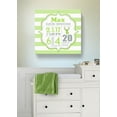 thumbnail image 4 of Personalized Canvas Birth Announcement Nursery Decor Gift, Safari Deer Design, Custom Name, Date, Weight & Length, Unique Boys & Girls Baby Shower Wall Art Presents, Color Green # 1, Size - 16x16, 4 of 5