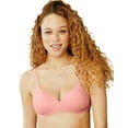 thumbnail image 2 of Women's Hanes HU03 Ultimate T-Shirt Soft Contour Wirefree Bra (Pretty Coral Micro Dot 36C), 2 of 2