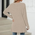 thumbnail image 4 of Awdenio Womens Winter Sweaters Casual Solid Long Sleeve Outwear with Pocket Open Front Cardigan Sweaters for Women,Size L, 4 of 6