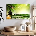 thumbnail image 3 of Elephant Stock Relaxing Garden Spa Wall Art - Horizontal Canvas Wall Art - Living Room Wall Decor - Wellness Canvas - Green And Beige Decor - 24" x 16", 3 of 8