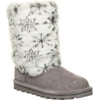 Girls' Bearpaw Callie Youth Faux Fur Boot Gray Fog Suede/Faux Fur 13 M