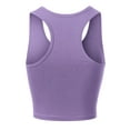 thumbnail image 4 of MixMatchy Women's Cotton Basic Sleeveless Racerback Sports Crop Tank Top, 4 of 4
