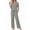 Grey-Star, variant on Weekease Two Piece Pajama Sets for Women Crew Neck Short Sleeve Tops and Printed Pant Casual Sleepwear