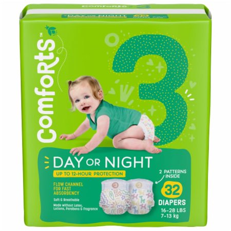 Comforts Jumbo Diapers Size 3 32 count