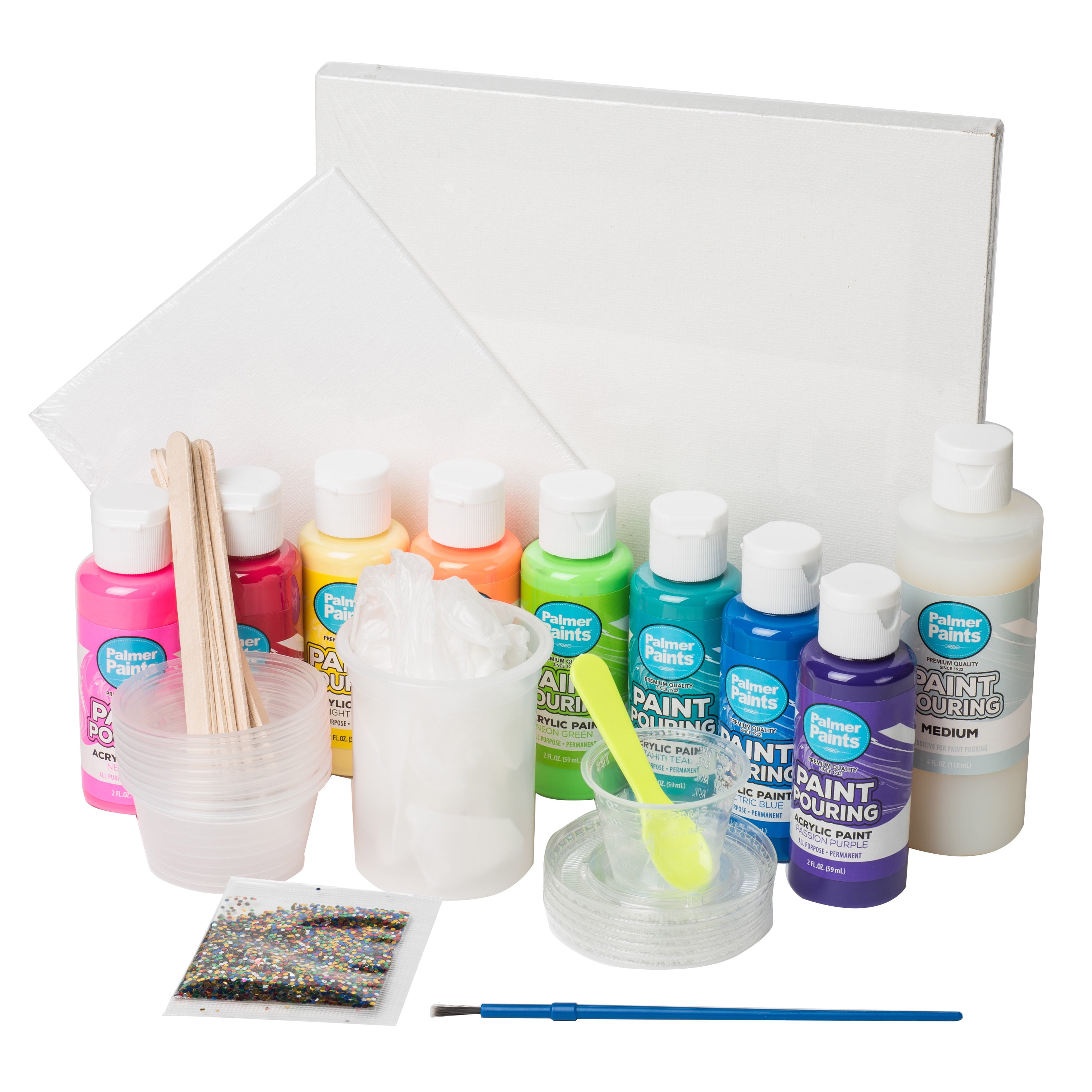 Cra-Z-Art Palmer Acrylic Paint Pouring Art Activity Kit - Rainbow Twist, Size: 12 in x 14in x 3 in