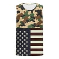 thumbnail image 4 of WREESH Men Camouflage Sleeveless Tank Top American Flag Patriotic Muscle Shirt Gym Workout Casual Tee, 4 of 4