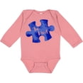 thumbnail image 3 of Inktastic Autism Awareness Be Kind Dark Blue Puzzle Piece Boys or Girls Long Sleeve Baby Bodysuit, 3 of 5