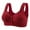 42#Wine, variant on Daisy Bras for Women No Underwire Front Closure Comfort Senior Wireless Snap Closing Bra
