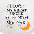 thumbnail image 4 of Inktastic I Love My Great Uncle to the Moon and Back Boys or Girls Baby Bib, 4 of 4