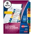 thumbnail image 3 of (3 pack) Avery Ready Index Customizable Table of Contents Asst Dividers 10-Tab Ltr 6 Sets 12173, 3 of 8