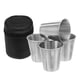 thumbnail image 4 of 1 juego de vasos de chupito de acero inoxidable con tapa para copas de vino al aire libre, vasos de chupito resistentes a la oxidación, 4 of 6