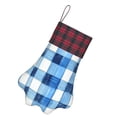thumbnail image 3 of Dog Paw Decorative Socks 17x11.8in Top With A Strap Design For Easy Hanging For Festive Christmas Party Decorations Cornflowerblue Checked Hand-Drawn Sketch_1, 3 of 8