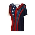 thumbnail image 5 of VerPetridure American Flag Shirts for Women 4th of July Tops USA Print T Shirt Casual Short Sleeve American Proud T-Shirt Tops, 5 of 5