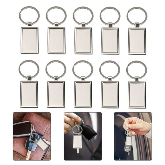 GOOHOCHY  10 PCS Key Accessories License Plate Number Keychain