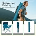 thumbnail image 2 of Sophia & William Camping Chairs 2 Pack Portable Outdoor Folding Chairs with Cooler Bag & Side Pocket, Blue, 2 of 9