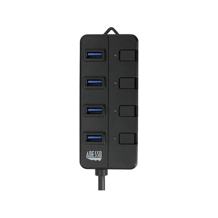 UPC: 0783750009249 | Adesso AUH-3040 4 Port USB 3.0 Hub with Individual Power Switch