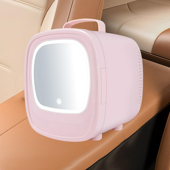Mini refrigerador refrigerador para automóvil refrigerador y calentador de 6 litros refrigerador para el cuidado de la piel refrigerador Personal para Uso doméstico del coche rosa