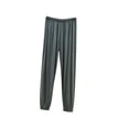 thumbnail image 3 of Loopsun Womens Pajama Long Pants Solid Elastic Waist Cuffed Ankle Loose Full Length Loungewear, 3 of 5